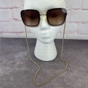 Chanel Square Sunglasses with CC Chain 4244